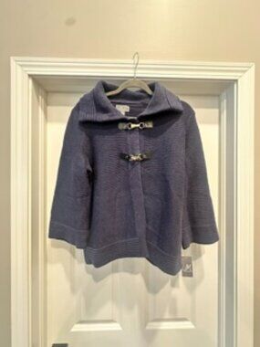 JM Collection Navy Sweater Size M